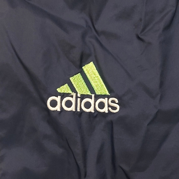Adidas Boys Navy Windbreaker with White Stripes - Picture 2 of 7
